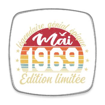 les légendes sont nées mai 1969 - Magnet carré - blanc - Devant