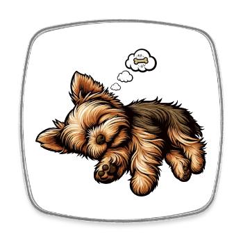 Yorkshire Terrier Yorkie Yorkiebesitzer Yorkies - Viereckiger Kühlschrankmagnet - Weiß - Vorne