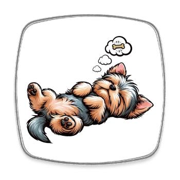 Yorkshire Terrier Yorkie Yorkiebesitzer Yorkies - Viereckiger Kühlschrankmagnet - Weiß - Vorne