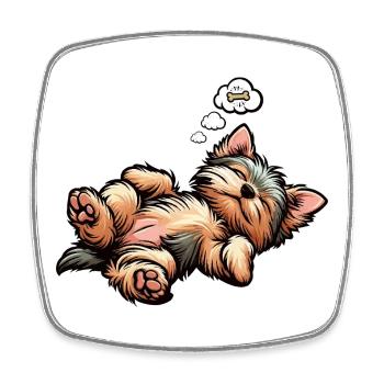 Yorkshire Terrier Yorkie Yorkiebesitzer Yorkies - Viereckiger Kühlschrankmagnet - Weiß - Vorne