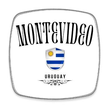 Souvenir Montevideo, elegantes Design Montevideo - Viereckiger Kühlschrankmagnet - Weiß - Vorne