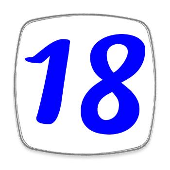 18. 18 YEARS OLD. 18th ANNIVERSARY. 18 BIRTHDAY. - Square fridge magnet - white - Front