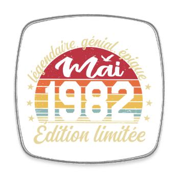 les légendes sont nées mai 1982 - Magnet carré - blanc - Devant