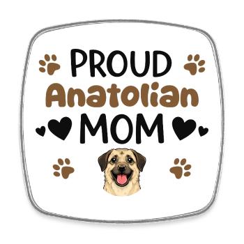 Proud Anatolian Mother, Anatolian Shepherd Dog - Square fridge magnet - white - Front