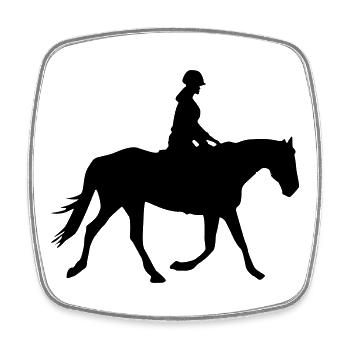 Rider - Square fridge magnet - white - Front