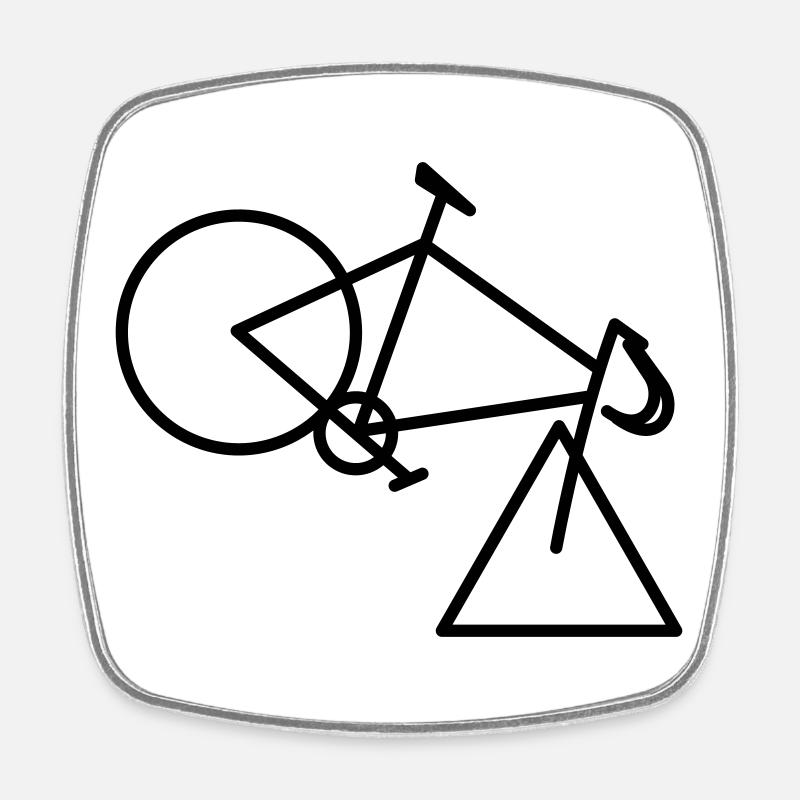 Tri-cycle - Magnet carré - blanc