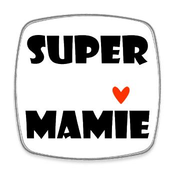 OMA. MAMA. OMA. MUTTERTAG - Viereckiger Kühlschrankmagnet - Weiß - Vorne