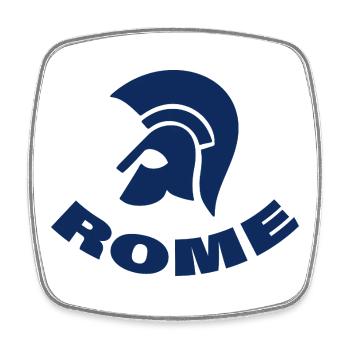 Rome - Magnet carré - blanc - Devant