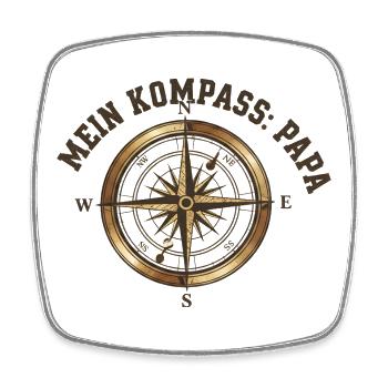 Vatertag Papa Geschenk Wandern Reisen Campen Zelt - Viereckiger Kühlschrankmagnet - Weiß - Vorne