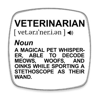 Veterinarian Definition - Square fridge magnet - white - Front