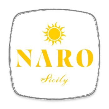 Naro Sizilien Sonne - Viereckiger Kühlschrankmagnet - Weiß - Vorne