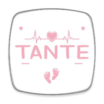 Ich werde Tante 2027 - Baby Ankündigung Geschenk - Viereckiger Kühlschrankmagnet - Weiß - Vorne