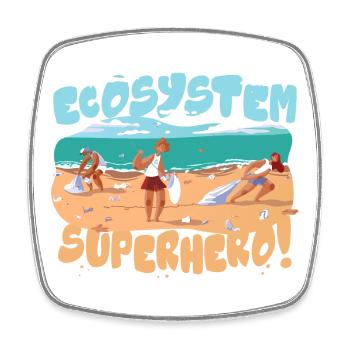 Ecologist Ecology - Square fridge magnet - white - Front