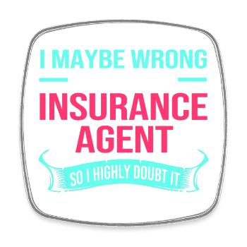 Insurance Insurance Agent Assets - Square fridge magnet - white - Front