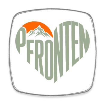 Pfronten Bergherz Panorama - Viereckiger Kühlschrankmagnet - Weiß - Vorne