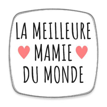 Meilleure Mamie Monde - Magnet carré - blanc - Devant
