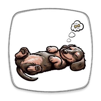 wire-haired dachshund dachshund dachshund owner Teckel Tekkel - Square fridge magnet - white - Front