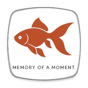 MEMOIRE D'UN INSTANT - Magnet carré - blanc - Devant