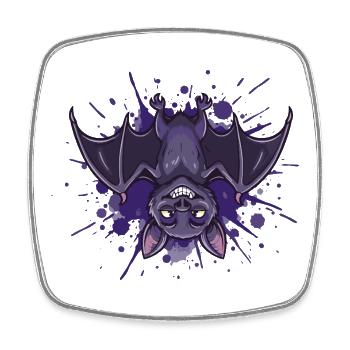 Nachtfledermaus Lila Splash - Viereckiger Kühlschrankmagnet - Weiß - Vorne