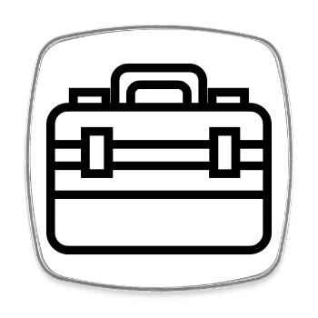 Toolbox - Square fridge magnet - white - Front