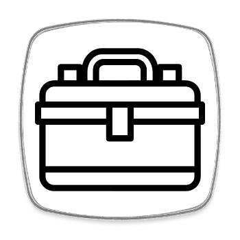 Toolbox - Square fridge magnet - white - Front
