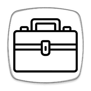Toolbox - Square fridge magnet - white - Front