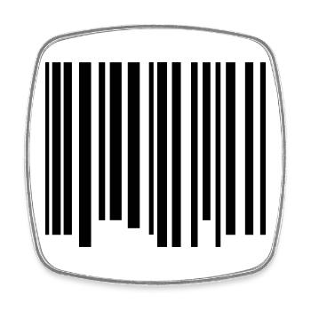 Barcode - Viereckiger Kühlschrankmagnet - Weiß - Vorne