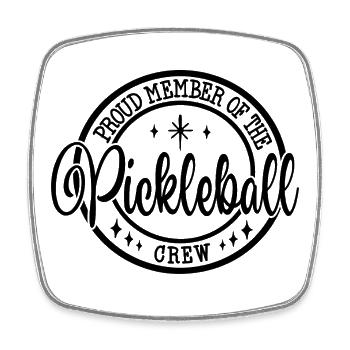 Pickleball crew proud member Geschenk - Viereckiger Kühlschrankmagnet - Weiß - Vorne