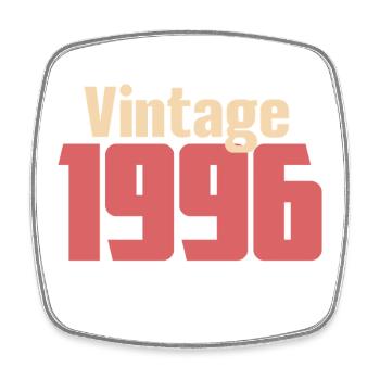 Art Deco 30 Jahre Dreißig Retro-Geschenk 1996 - Viereckiger Kühlschrankmagnet - Weiß - Vorne