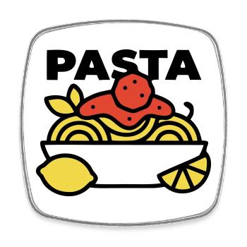 Pasta Bowl Spaghetti Italy Foodie - Square fridge magnet - white - Front