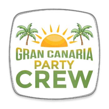 Équipe de la fête de Gran Canaria - Magnet carré - blanc - Devant