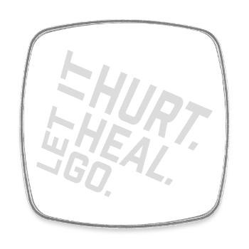 Let It Hurt Let It Heal Let It Go Inspirierend - Viereckiger Kühlschrankmagnet - Weiß - Vorne