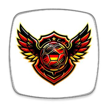 Blason de Soccer Germany - Magnet carré - blanc - Devant