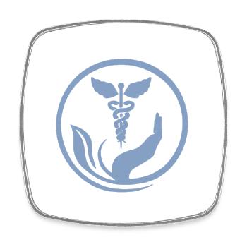 Naturpflege und Pflanzenmedizin - Viereckiger Kühlschrankmagnet - Weiß - Vorne