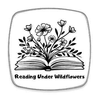 Reading Under Wildflowers - Viereckiger Kühlschrankmagnet - Weiß - Vorne