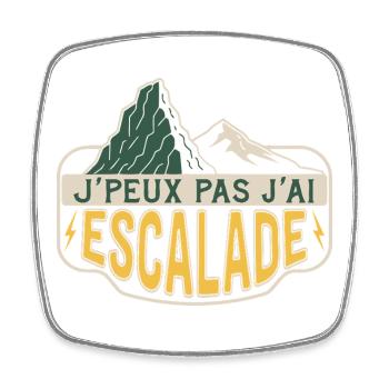Escalade J’peux pas - Magnet carré - blanc - Devant