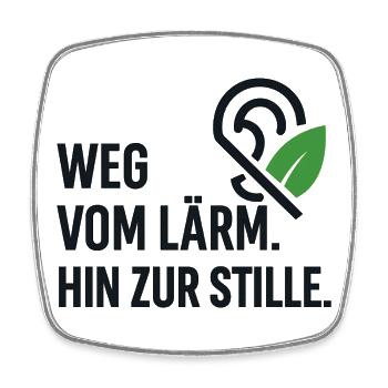 Ruheweg: Von Lärm Zur Stille - Viereckiger Kühlschrankmagnet - Weiß - Vorne