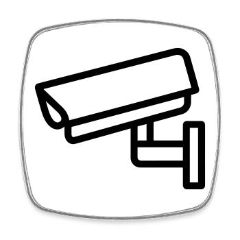 Camera - Square fridge magnet - white - Front