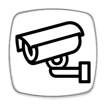 Camera - Square fridge magnet - white - Front