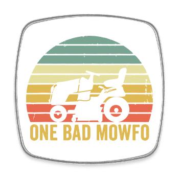 Ein schlechter Mowfo Retro-Scooter Sunset - Viereckiger Kühlschrankmagnet - Weiß - Vorne