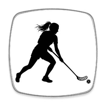 Floorball gift idea for a floorball player - Square fridge magnet - white - Front