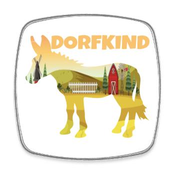 Esel Dorfkind Bauer Landwirt - Viereckiger Kühlschrankmagnet - Weiß - Vorne