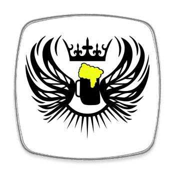 bier_wappen2 - Viereckiger Kühlschrankmagnet - Weiß - Vorne