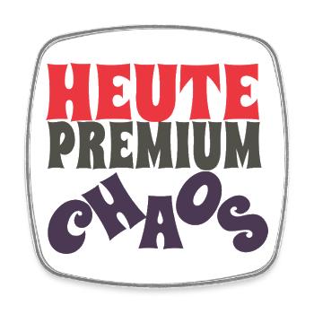 Premium Chaos – Heute offiziell eskaliert - Viereckiger Kühlschrankmagnet - Weiß - Vorne
