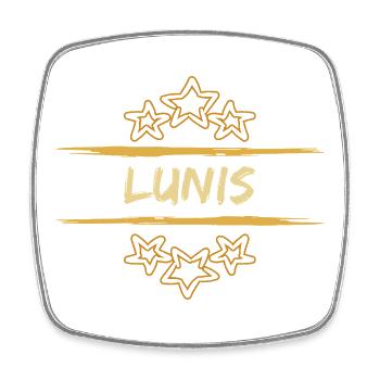 Lunis - Magnet carré - blanc - Devant