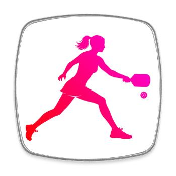 Pickleball Amateur Gift Idea for Birthday - Square fridge magnet - white - Front