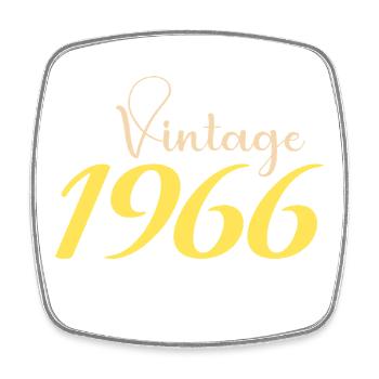60 Year Old 1966 Minimal Design T-Shirt - Square fridge magnet - white - Front