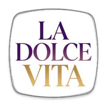 La Dolce Vita Gradient - Viereckiger Kühlschrankmagnet - Weiß - Vorne