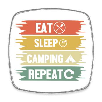Camping Bonfire Camp Life Forest Camper - Square fridge magnet - white - Front
