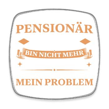 Pensionär 2027 Nicht mehr zuständig Pensionierung - Viereckiger Kühlschrankmagnet - Weiß - Vorne